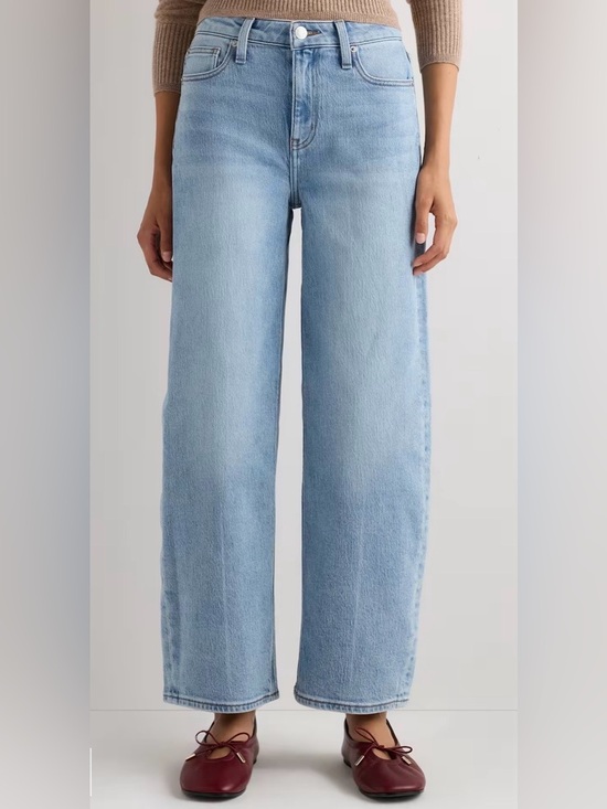 Quince Denim - Quince Bella Stretch Barrel Cool Blue Wide-Leg Jeans size32